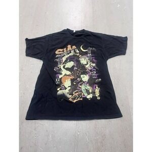 Zuni SiM Kabuki Tour T-Shirt Mens L Black Graphic Print Short Sleeve Streetwear